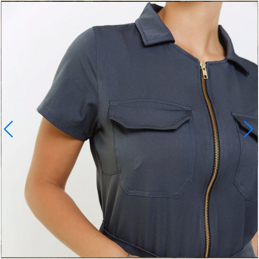 Albion Fit City Jumpsuit Charcoal LIKE NEW - Lg Petite - Picture 8 of 14